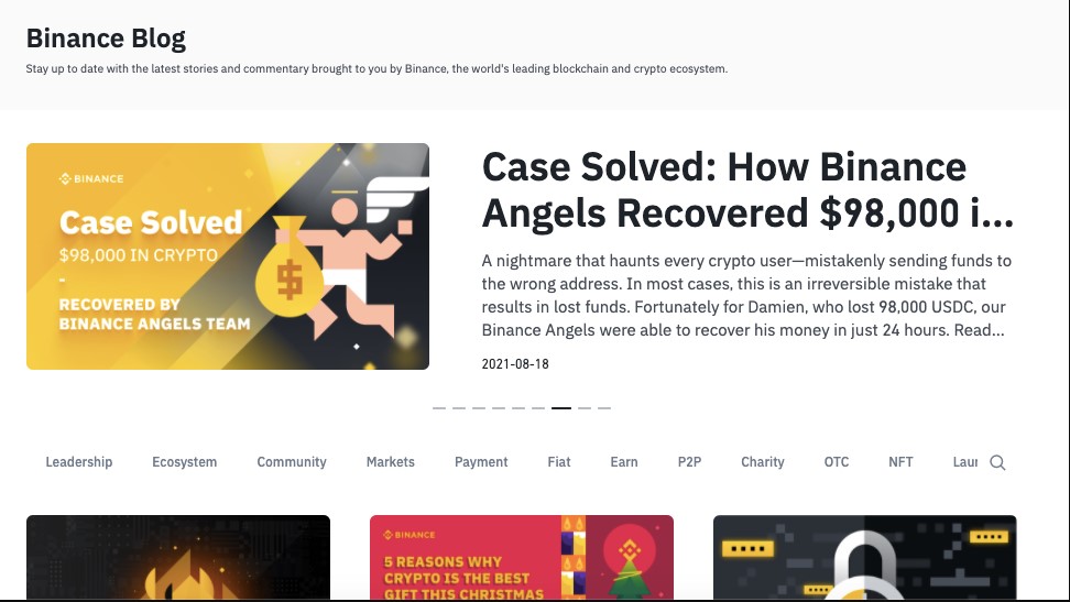 En iyi kripto blogları 2022 Binance