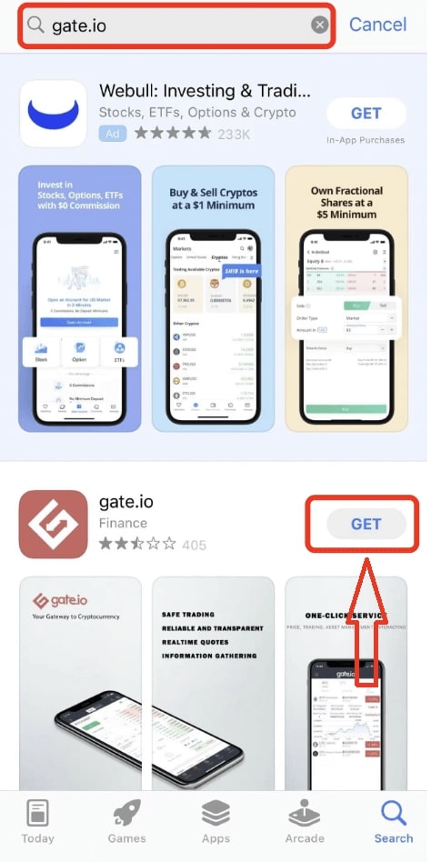 Gate.io ios indirme 2022